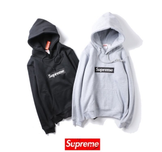 supreme 2 colors black grey hoodie box logo